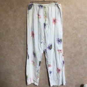 Floral pajama bottoms